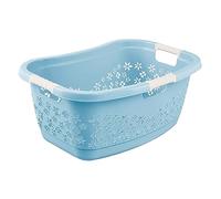 keeeper Panier à Linge Ergonomique avec Design Ajouré, Poignées Antidérapantes, 50 L, Lasse, Nordic Blue