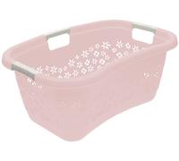 keeeper Panier à Linge Ergonomique avec Design Ajouré, Poignées Antidérapantes, 50 L, Lasse, Nordic Pink