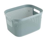 keeeper Panier de Rangement aspect Tricot, Poignées latérales, perméable à l'air, plastique, 6 L, Stine, Bleu (Nordic Blue)