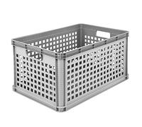 keeeper Panier de Transport, Empilable, en Polypropylène, 64 L, Robert, Nordic Grey
