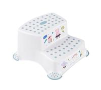 Tabouret marchepied - keeeper - Peppa Pig - Blanc nordique - Antidérapant - 2 niveaux