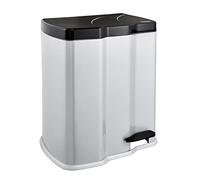 keeeper Poubelle à pédale Gunnar 2 conteneurs 7 L + 15 L Argent