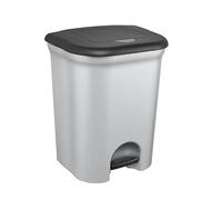 keeeper Poubelle à pédale Torge 2 x 11 l, 2 bacs amovibles, Argent