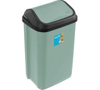 keeeper Poubelle avec couvercle basculant 10 L, 25,5 x 19 x 38 cm, Swantje, Vert (Nordic Green)