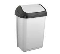 keeeper Poubelle Swantje 10 L - Couvercle basculant - Gris clair