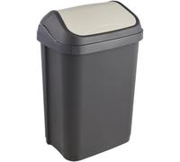 keeeper Poubelle avec Couvercle Basculant, 10 L, Swantje, Gris Graphite