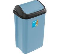 keeeper Poubelle avec couvercle basculant 50 l, 38,5 x 29 x 66 cm, Swantje, bleu (Nordic Blue)