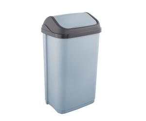 keeeper Poubelle avec couvercle basculant, 50 l, 38,5 x 29 x 66 cm, Swantje, Bleu (Nordic Blue)