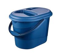 keeeper Poubelle Bio avec Couvercle, 13 L, Poubelle ovale, Elsa, Eco Blue (Bleu)