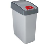 keeeper poubelle "magne" 25 litres argent / gris