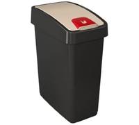 keeeper Poubelle rectangulaire à couvercle basculant 25 litres – Blanc