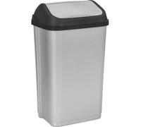 keeeper poubelle "swantje", 50 litres, argent / anthracite