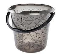 keeeper Seau avec Graduation Intégrée et Poignée Ergonomique, 10 l, Ilvie Polygon, Crystal Grey
