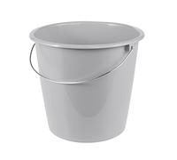 keeeper Seau de Nettoyage Erik Avec Anse en Métal, 10 L, Polypropylène, 28,5 x 28,5 x 26 cm, Nordic Grey