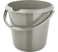 keeeper Seau avec Bec verseur, Graduation Intégrée et Poignée Ergonomique, 10 L, Mika Eco Line, Gris (Eco Stone Grey)