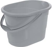 keeeper Seau de Nettoyage Thies Avec Poignée Ergonomique, Poignée Encastrée et Bec Verseur, 13 L, Polypropylène, 37,5 x 26,5 x 25 cm, Nordic Grey