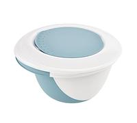 keeeper Set de Saladiers 4 en 1, Avec Protection anti-éclaboussures et Spatule, Antidérapant, Camilla, Ø 27 x 15 cm + Ø 18 x 14 cm, 1,5 + 3,5 L, Nordic Blue