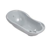 keeeper Star Baignoire pour Bébé Ergonomique avec Vidange, De 0 à 12 Mois Environ, 84 cm, Maria, Gris