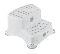 keeeper Stars Tabouret Marchepied à Deux Marches, de 3 à 14 Ans, Antidérapant, Igor, Blanc