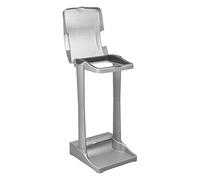 keeeper Support à Sacs Poubelles avec Compartiment de Rangement Intégré, 60-120 L, Ole, Argent