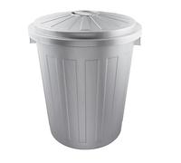 keeeper Tonneau Supermax avec Couvercle, polypropylène, 50 l, 50 x 55 x 50 cm, Mat, argent