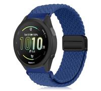 KeeFos 20mm Bracelet Compatible avec Garmin Forerunner 570 42mm/165/245/645/Approach S50/S44/Vivoactive 6/5/Venu Sq 2/2 Plus, Bracelet en Nylon avec Magnétique, Bracelets de Remplacement - Bleu