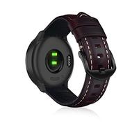 KeeFos 20mm Bracelet Cuir Compatible pour Garmin vívomove Trend/Garmin Venu Sq 2/Venu Sq 2 music/Venu 2 Plus, Bracelets en Cuir de Remplacement pour Garmin venu Sq/venu Sq Music/venu - Rouge