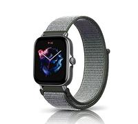 KeeFos 20MM Nylon Bracelet pour Amazfit Cheetah 2 Pro/T-Rex 3 Pro 44mm/Active 2 Square/Active 2/GTR Mini/GTR 42mm/GTS 4/4 Mini/3/Bip 3 Pro/3, Remplacement en Réglable Bracelet - Gris