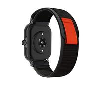 KeeFos 20MM Trail Loop Bracelet Compatible avec Amazfit T-Rex 3 Pro 44mm/Active 2 Square/Active 2/GTR Mini/GTR 42mm/GTS 4/GTS 4 Mini/3/2e/2 Mini/2/Bip 3 Pro/Bip 3, Nylon Sport Bracelets - Noir/Gris