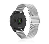 KeeFos 22mm Bracelet Compatible avec Garmin Venu 4 45mm/Venu 3 45mm/2/Forerunner 570 47mm/265/255/255 Music/Vivoactive 4/Active, Bracelet en Acier Inoxydable, Bracelets de Remplacement - Argent
