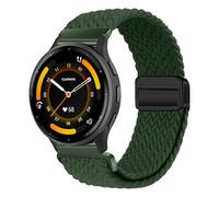 KeeFos 22mm Bracelet Compatible avec Garmin Venu 4 45mm/Venu 3 45mm/2/Forerunner 570 47mm/265/255/Vivoactive 4/Active, Bracelet en Nylon avec Magnétique, Bracelets de Remplacement - Vert
