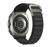 KeeFos Alpine Loop Bracelet Bracelet Compatible avec Samsung Galaxy Watch Ultra 47mm 2025, Homme Femme Nylon Titanium G-Hook Bracelets Compatible avec Samsung Galaxy Watch Ultra 47mm 2024 - Noir