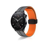KeeFos Bracelet 22MM pour Xiaomi Redmi Watch 5 Active/Lite, S3, 2 Pro, Huawei GT 5/Pro 46mm - Sport en Silicone Souple Bicolore - Gris