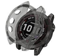 KeeFos Coque de protection TPU compatible Garmin Fenix 7 Absorbe les chocs Boîtier flexible Noir