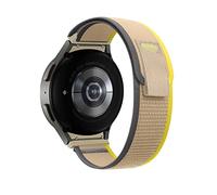 KeeFos Trail Loop Bracelet pour Samsung Galaxy Watch 7/6/5/4/FE (40mm 44mm), Nylon Sport Bracelets Hommes Femmes pour Watch 6 Classic (43mm 47mm)/5 Pro 45mm - Jaune/Beige