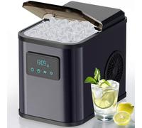 KeeGone Machine a glacons Acier inoxydable machine a glace machine a glacon avec écran LED et fonction de nettoyage 2 tailles de glaçons 2 litres pour la cuisine le bureau le bar et les fêtes