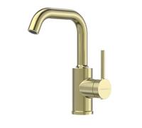 KeeGone Robinet Lavabo Salle de Bain Moderne Pivotant à 360°, Mitigeur pour Eau Chaude/Froide, Robinet en Acier Inoxydable Salle de Bain, Aérateur Économie d'Eau, Or