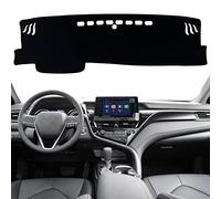 KEEGTBOX Housse de Tapis de Tableau de Bord personnalisée pour Console Centrale intérieure Compatible avec Toyota Camry Sedan 2018, 2019, 2020, 2021, 2022 (Bordure Noire)