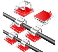 KEEHOM Lot de 100 clips de câble auto-adhésifs (petits et grands), crochets de câbles adhésifs pour mur, bureau, voiture, extension de cordon LED, maison, bureau