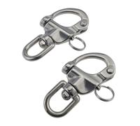 Keehui Paire de mousquetons il pivotant de 8,9 cm, d gagement rapide, en acier inoxydable 316 pour voilier, drisse de spinnaker