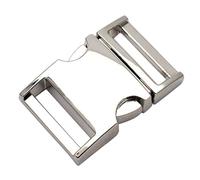 KEEJEA Lot de 5 Boucles en Métal à Dégagement Latéral Argenté 20 mm, Alliage