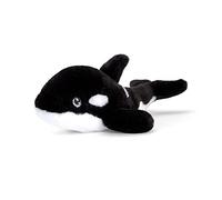 Keel Toys KEELECO - Peluche 100% recyclée - Jouet écologique pour Enfant - Peluche Orque 33cm - SE1014, Noir, Blanc