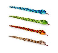 Keel Toys Se1166 Keeleco Snakes Lot de 4 serpents assortis 100 % recyclé 150 cm