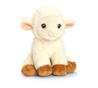 KEELECO - Peluche 100% recy Jouet écologique pour Enfant - Peluche Mouton 19cm - SE6705, Blanc.