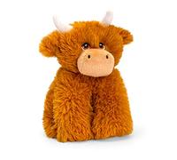 Keel Toys Peluche Vache Irlandaise SE0831 20 cm 100% recyclée, jouet écologique Marron et blanc