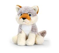 KEELECO - Peluche 100% recyclée - Jouet écologique pour Enfant - Peluche Loup 18cm - SE1034