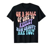 Keeley Cute Retro Girls Groovy Keeley Personalized Name T-Shirt