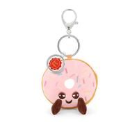 KEELTOYS - Porte-clés Peluche Donut 12cm - Peluche Pâtisserie 100% recyclée - Jouet écologique Keeleco pour Enfant