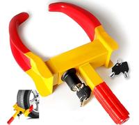 KEELYY Antivol Voiture Sabot Roue, Bloque Roue Griffe de Pneu Dispositif Antivol, Haute Sécurité, Serrure Anti-Perçage, Universelle, Réglable, Pour Remorques, Caravanes, Voitures, Camping-cars