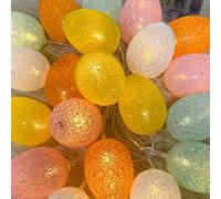 KEELYY Chaîne lumineuse Pâques 3M 20LED Oeufs de Pâques, Décoration de Pâques Fonctionnement sur piles Oeufs Led Eclairage de Pâques, Chaîne lumineuse Oeufs de Pâques